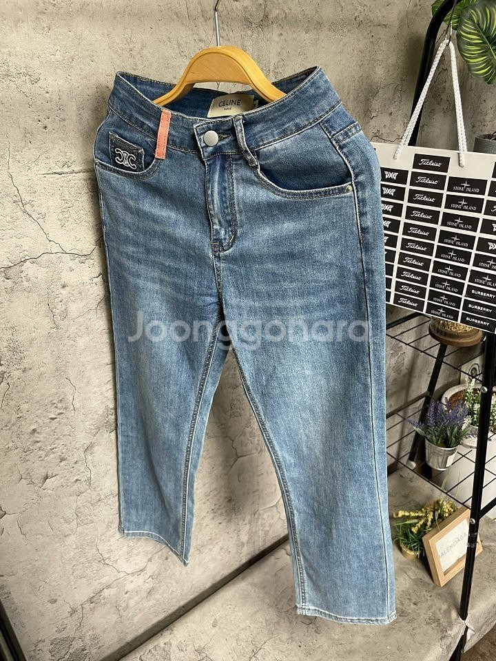 셀린느 패치로고 데님--2