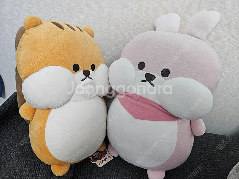 다이소 볼빵빵 다람쥐 토끼 인형--0