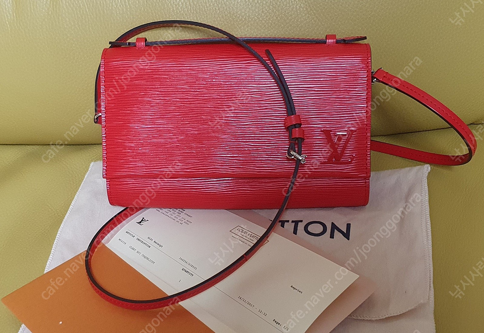 Louis Vuitton Epi Clery Coquelicot