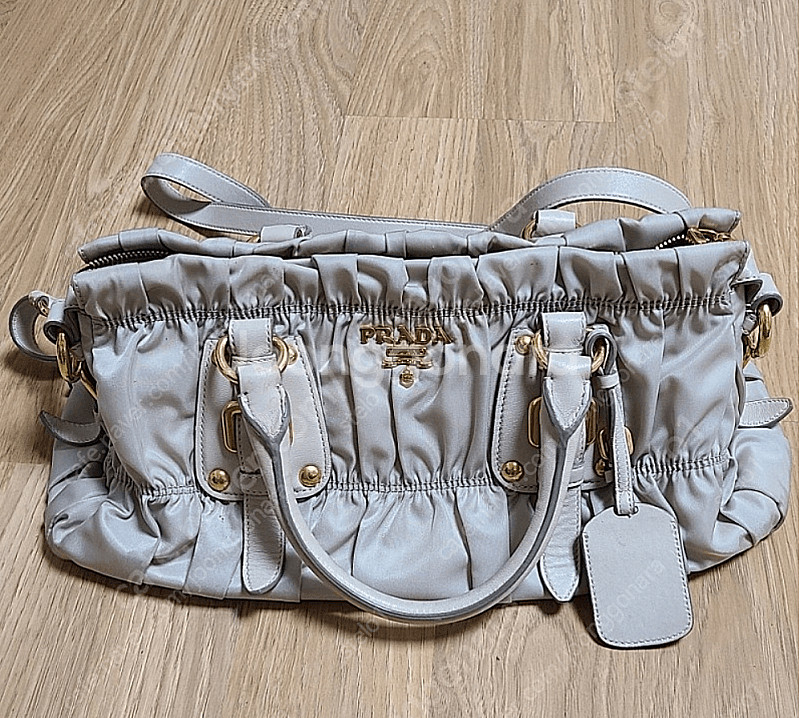 프라다 정품 BN1407 포코노 고프레 숄더 토트백 아이보리 색상--0