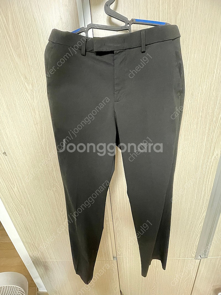 무신사 쿨탠다드 세미 와이드 히든 밴딩 슬랙스 블랙 3...--2