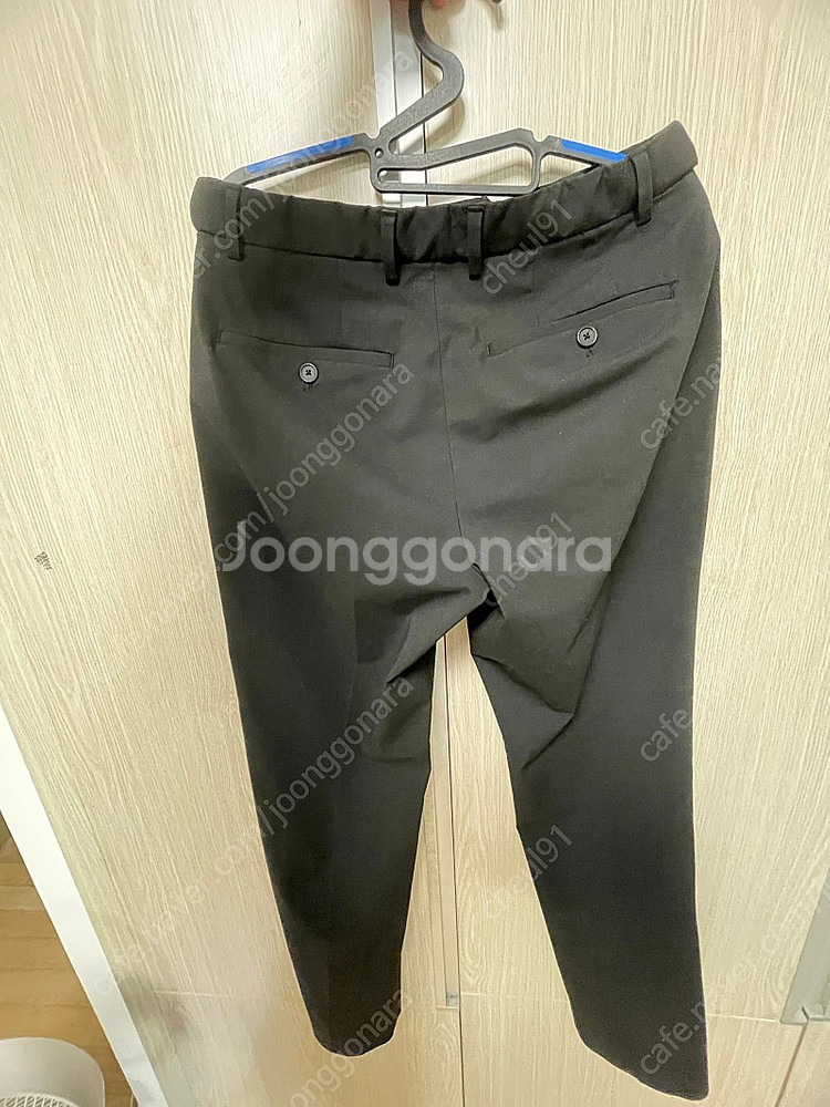 무신사 쿨탠다드 세미 와이드 히든 밴딩 슬랙스 블랙 3...--3