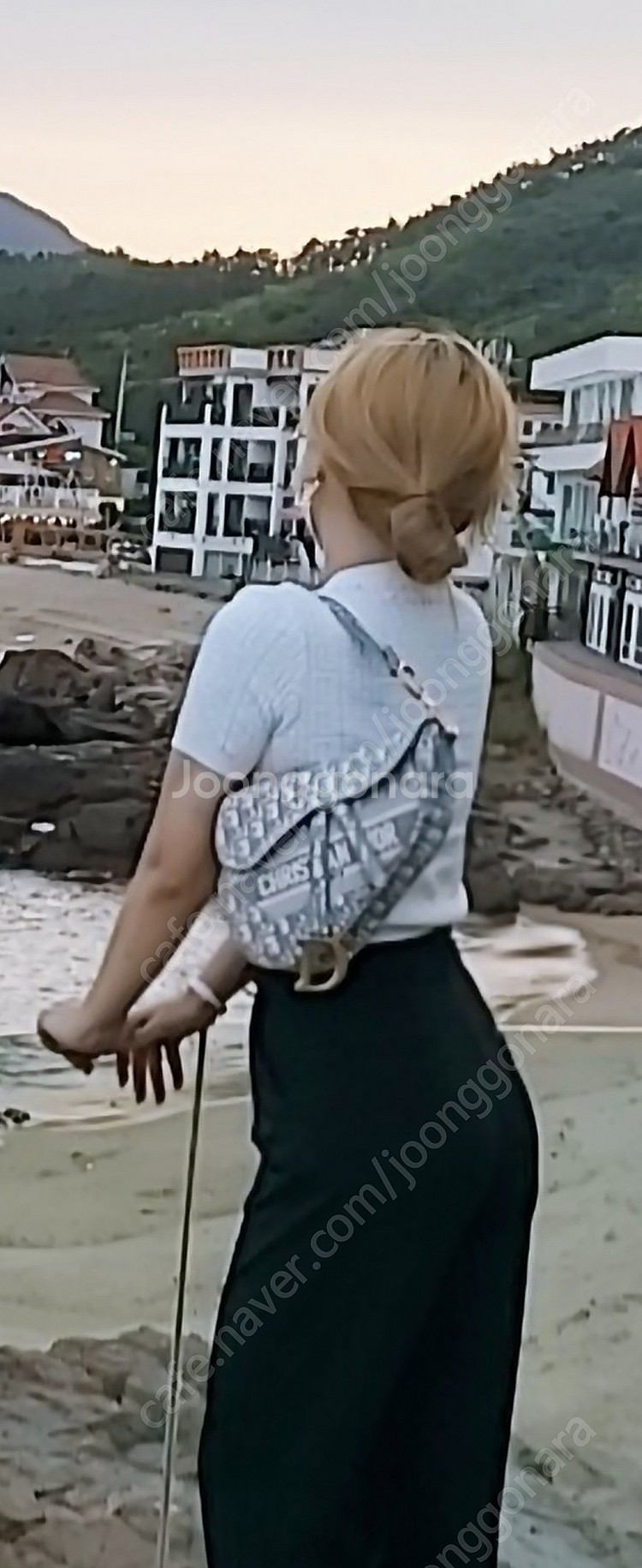 디올 오블리크 새들백 그레이 정품입니다--8