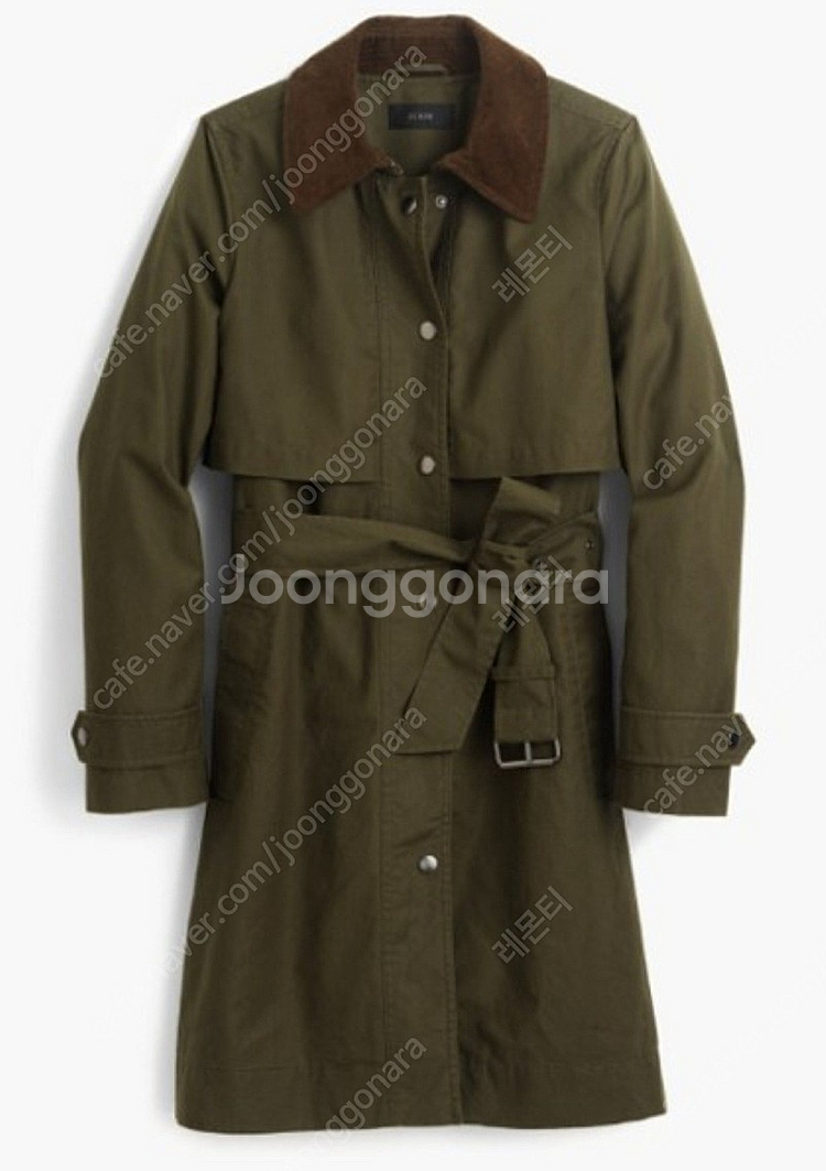 제이크루 필트 트렌치코트 S 바버스타일--2