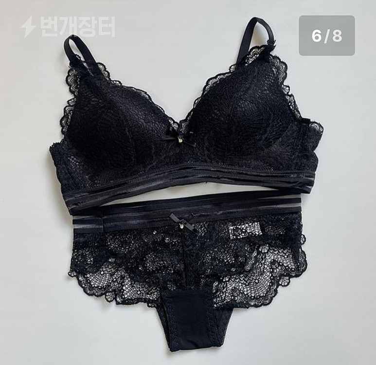 노와이어 브라팬티세트 2세트 묶음 판매 사이즈선택 75A 80A 무료배송 레이스 여성속옷 와이어프리 이미지