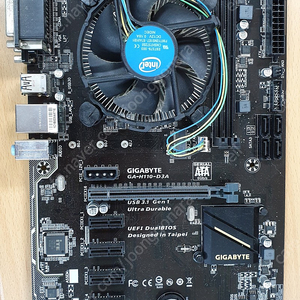 GIGABYTE GA-H110-D3A 메인보드 + G3930 인텔 CPU 판매합니다