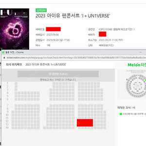 아이유 콘서트 일요일 콘서트 스탠딩, 1층 ,2층 한자리 양도합니다