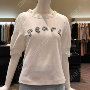 오즈세컨 펄&자수글리터 티셔츠