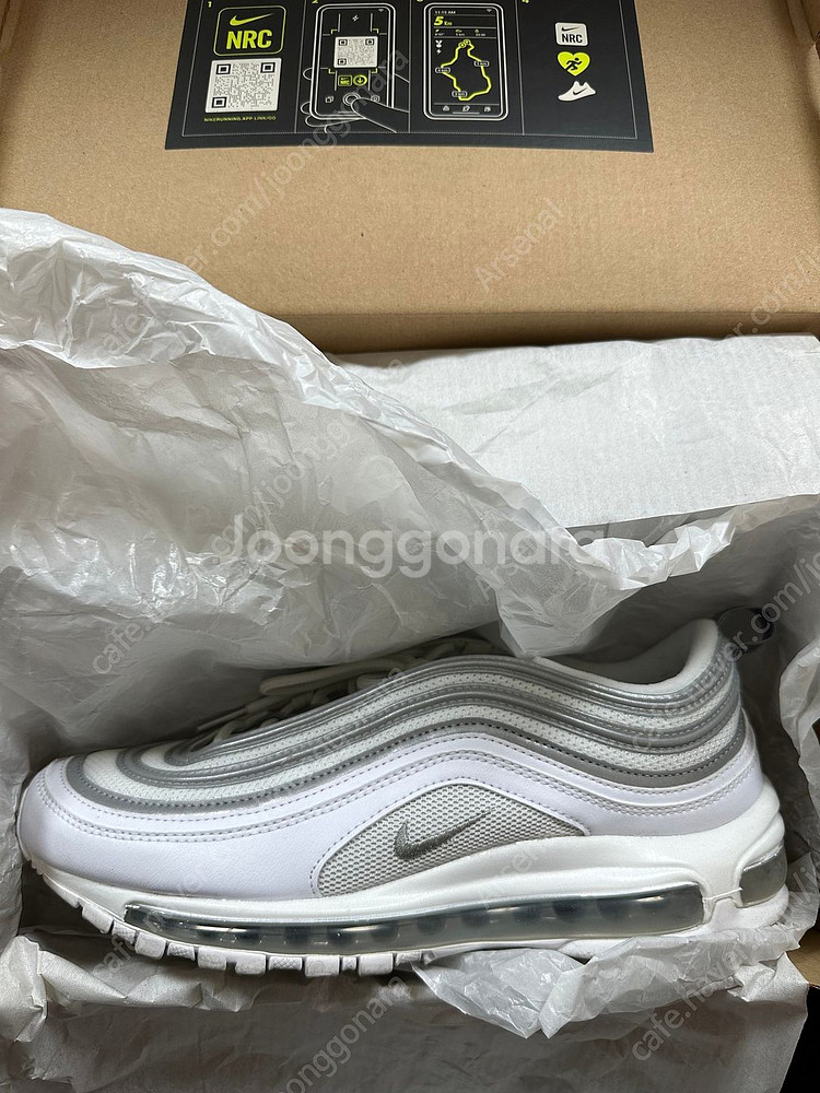 나이키 맥스97 화이트 실버 275사이즈--0