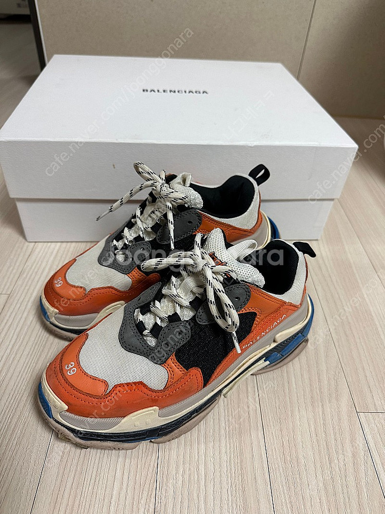 발렌시아가 트리플s 오렌지 블루 39size--0