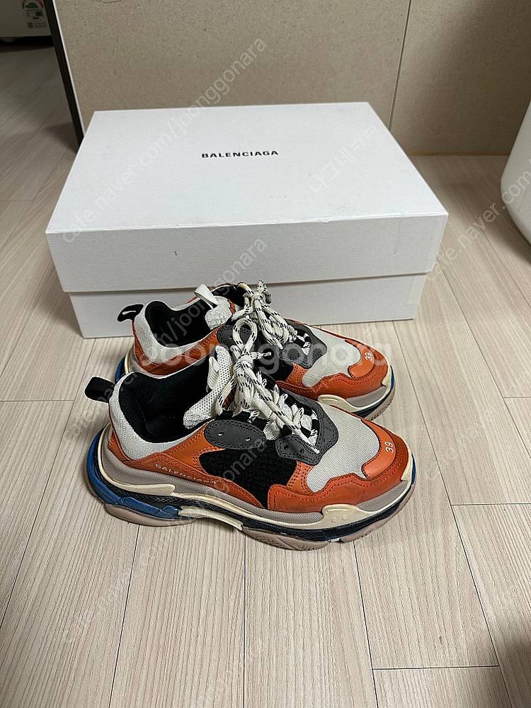 발렌시아가 트리플s 오렌지 블루 39size--2