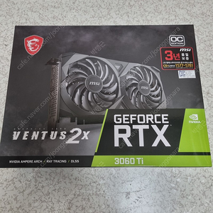 지포스 RTX 3060 Ti ventus 8GB(미개봉) 그래픽카드 판매합니다.