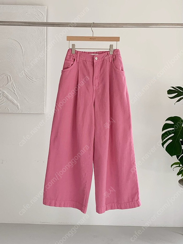 애프터글로우 골지카라원피스 444-1 주름와이드팬츠 다잉핑크 m사이즈 이미지