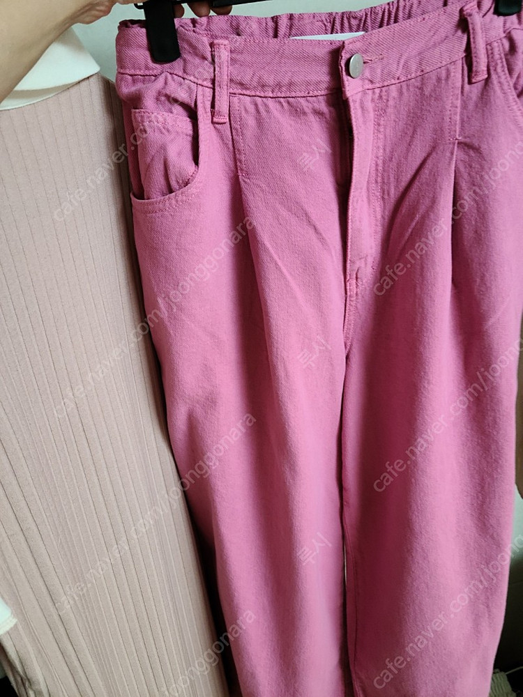 애프터글로우 골지카라원피스 444-1 주름와이드팬츠 다잉핑크 m사이즈 이미지