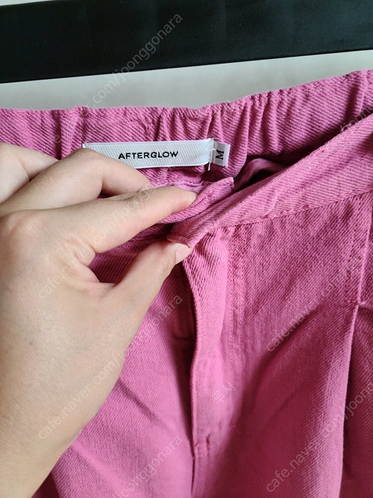 애프터글로우 골지카라원피스 444-1 주름와이드팬츠 다잉핑크 m사이즈 이미지