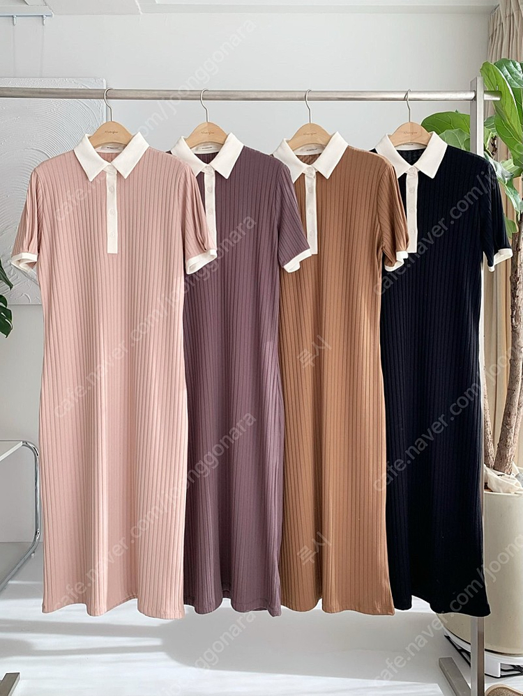 애프터글로우 골지카라원피스 444-1 주름와이드팬츠 다잉핑크 m사이즈 이미지