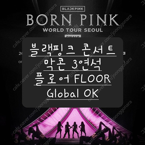 블랙핑크 콘서트 플로어 막콘 3연석 BLACKPINK FLOOR Global Ok 연석 일요일