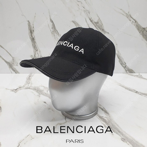 발렌시아가 BALENCIAGA 자수 로고 볼캡 블랙