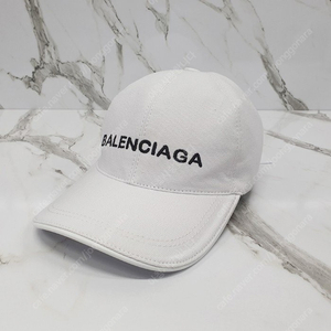 발렌시아가 BALENCIAGA 자수 로고 볼캡 화이트