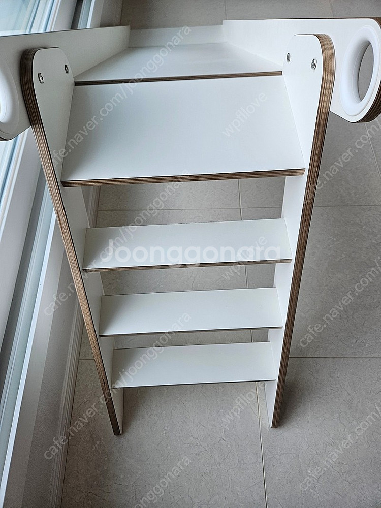 란미끄럼틀 원목 올화이트 상태좋음--3