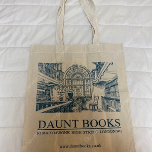 영국 런던 서점 던트북스 에코백 Daunt books (직접구매함)