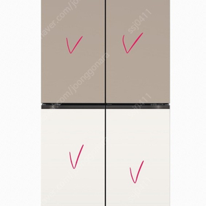 LG 오브제 냉장고 패널(냉장고 아님)