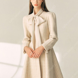 BAU by bride and you 돌잔치 상견례 – AILEEN round neck flare wool coat (beige & ivory) 44(0)