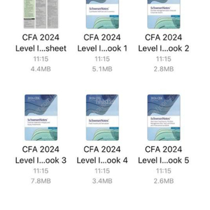 2024 CFA1 슈웨이저노트 PDF 삽니다.