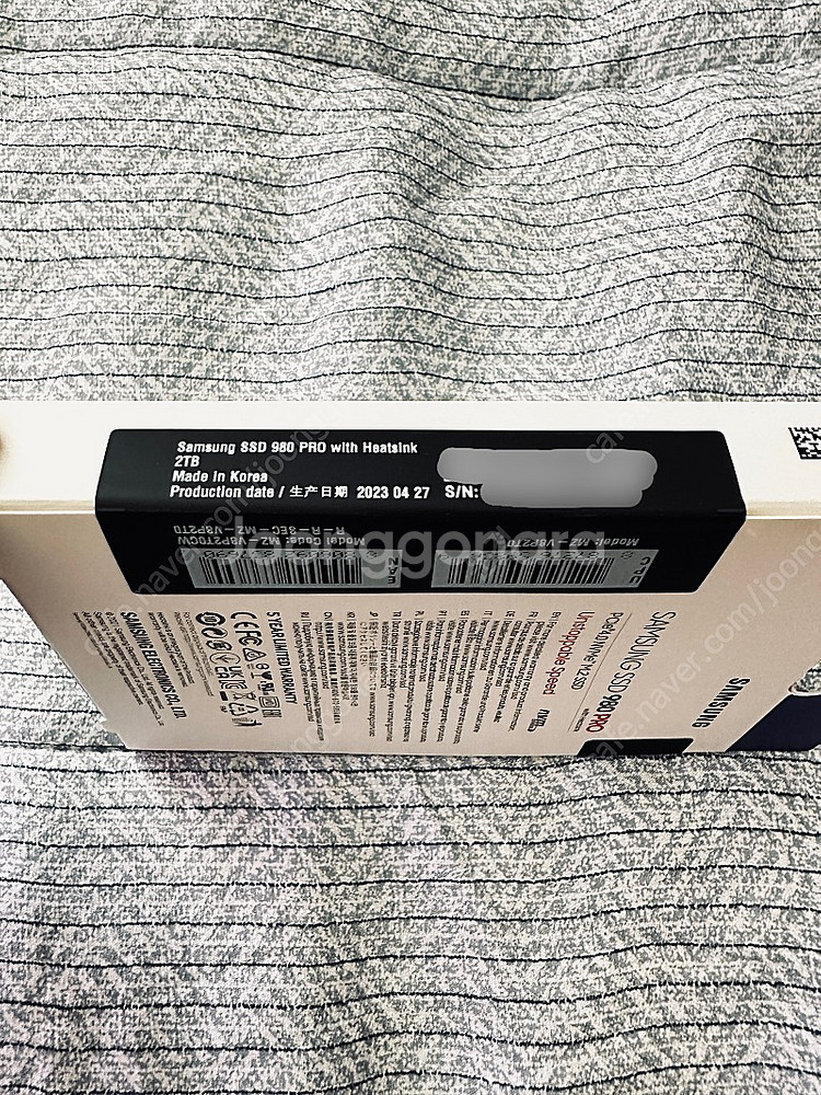 삼성 SSD 980_pro 2tb 히트싱크 판매합니다.--2