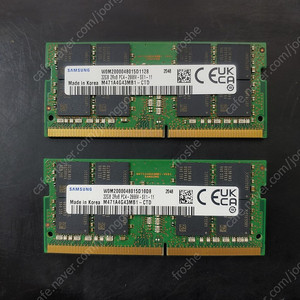 삼성 32gb 2rx8 pc4 2666v 노트북 램