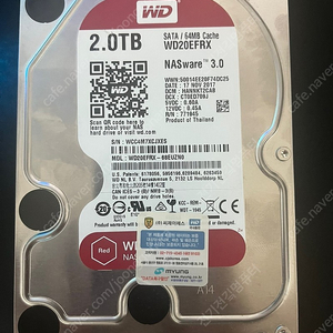 WD RED NAS HDD 하드디스크 2TB 2개