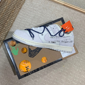 [265] 나이키 x 오프화이트 덩크 로트-18 (Nike x Off-White Dunk Low The 50 - Lot 18) DJ0950-112