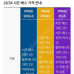 [구매원해요] 휘닉스파크 휘팍 프라임플러스 시즌패스 시즌권 구매합니다.