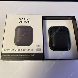 네이티브유니온 에어팟 1, 2세대용 가죽케이스 LEATHER CASE FOR AIRPODS BLACK 팝니다(대구).