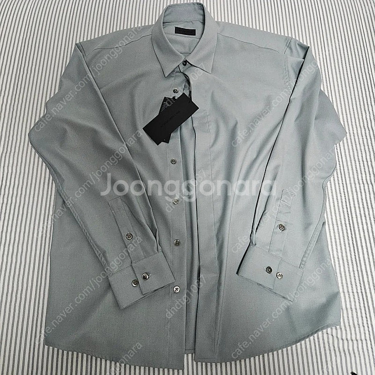 더티셔츠뮤지엄/오버핏 솔리드 셔츠/페일민트/s--0