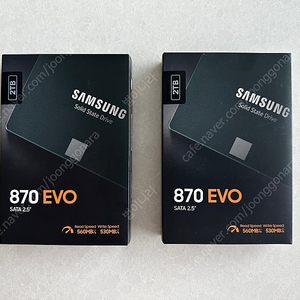 삼성 SSD 870 EVO 2TB 미개봉 신품 팝니다. 2개