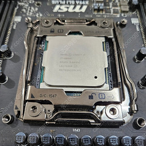 i7-6800K CPU와 MSI X99A SLI PLUS 메인보드