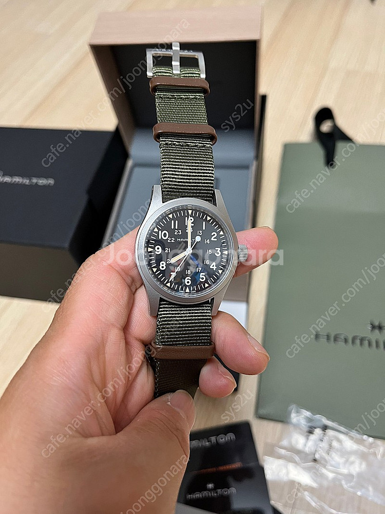 해밀턴 카키필드 메커니컬 38mm--1