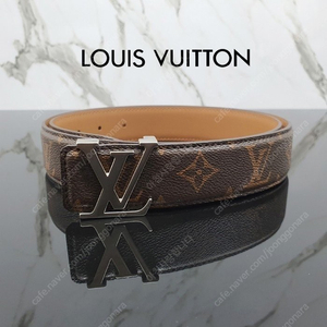 루이비통 LOUIS VUITTON 모노그램 벨트 실버버클 / 브라운가죽