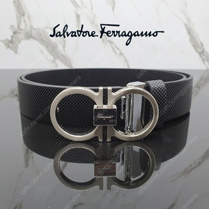 페라가모 FERRAGAMO 벨트 실버버클 / 블랙가죽