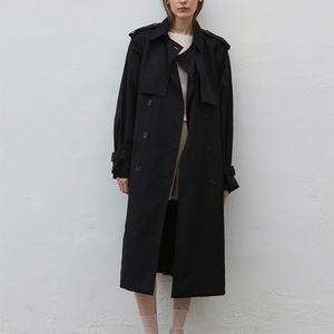 NICK NICOLE FLAP CLASSIC DOUBLE TRENCH COAT 트렌치코트