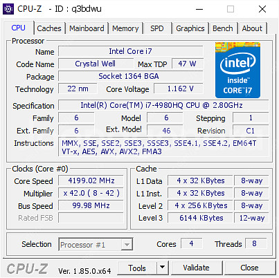 하스웰 4980HQ CPU 삽니다.--0