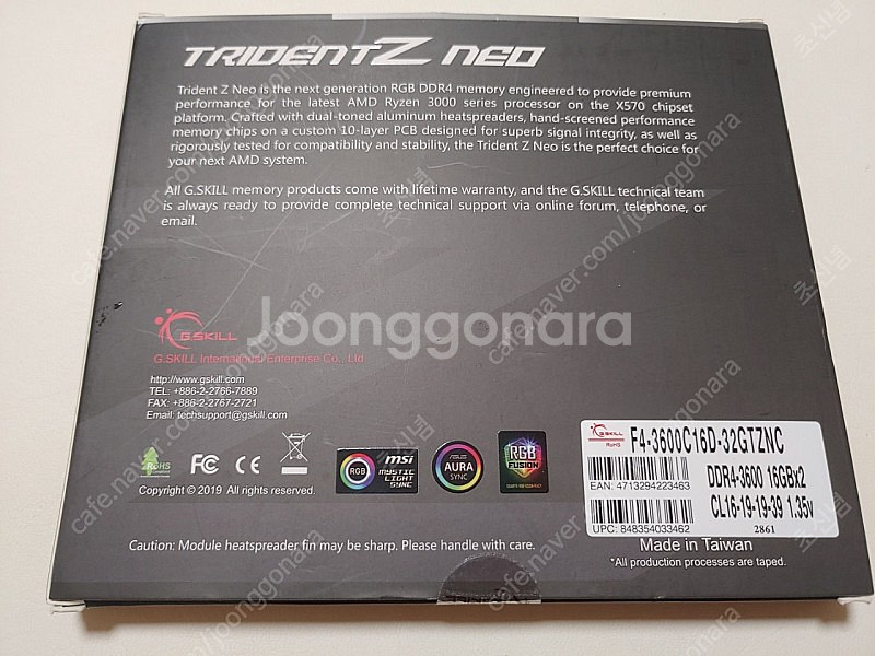G.SKILL ddr4 16*2 3600 cl16--2