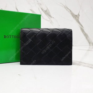 보테가베네타 BOTTEGA VENETA 인트레치아토 명함지갑 블랙