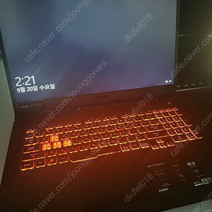 ASUS TUF Gaming F17 게이밍 노트북 팝니다.