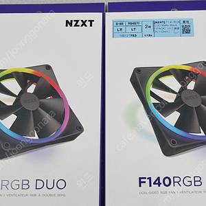 NZXT F140 RGB DUO Matte Black 2개