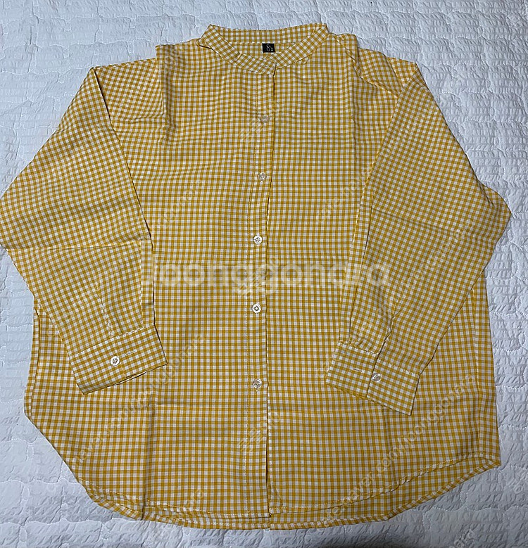 옐로우 체크 셔츠 (새상품)--1