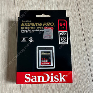 샌디스크 Sandisk CFexpress CFE64G 타입B 메모리카드 판매 (미개봉, 택포)
