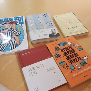 알랭드보통 불안﻿, ﻿한병철 고통없는 사회, ﻿친절한 드로잉, ﻿어떻게 경영을 공부할 것인가, ﻿평소의 발견