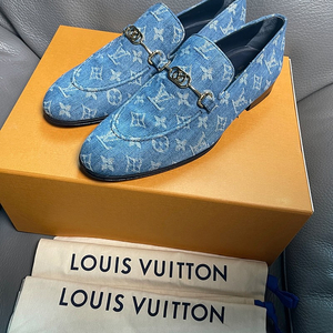[정품] 루이비통 LOUIS VUITTONS 데님 모노그램 로퍼 구두 275 / UK 8.5 *민트급